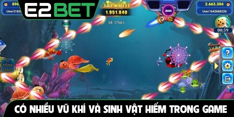 Có nhiều vũ khí và sinh vật hiếm trong game