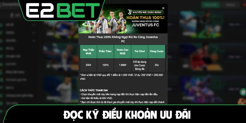 Đọc kỹ điều khoản ưu đãi