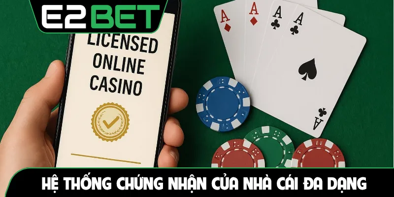 Hệ thống chứng nhận của nhà cái đa dạng