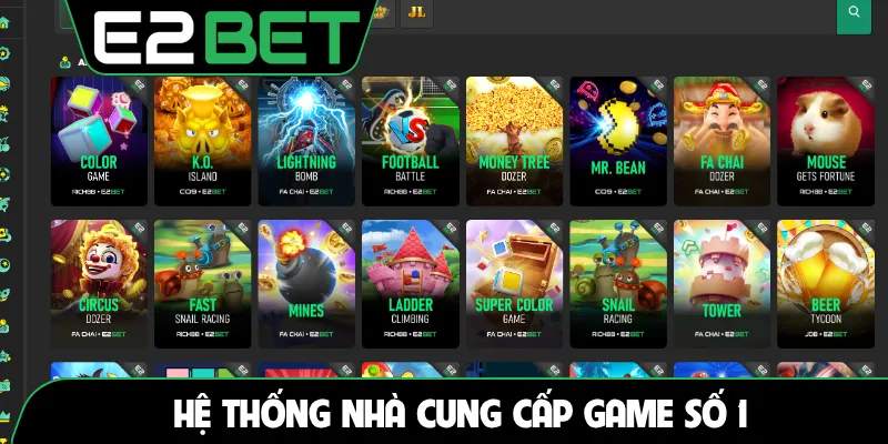 Hệ thống nhà cung cấp game số 1