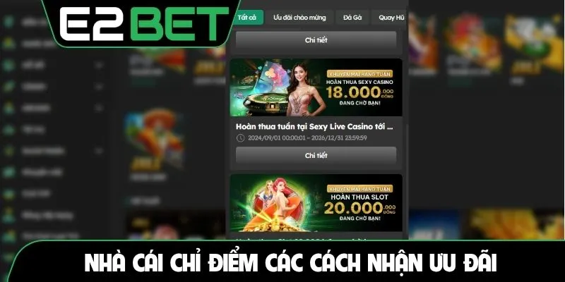 Nhà cái chỉ điểm các cách nhận ưu đãi